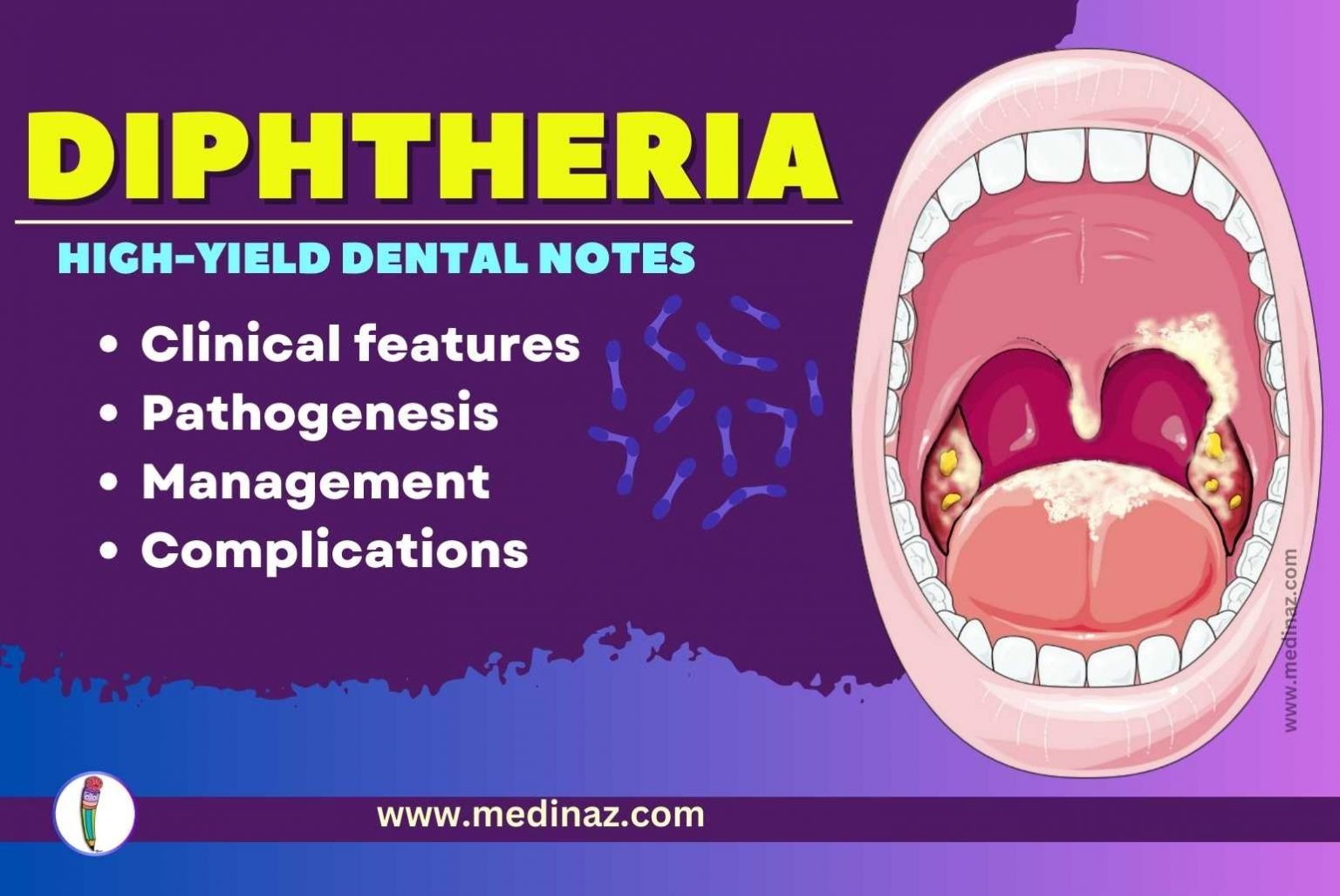 Diphtheria Dental Notes - NBDE, NEET MDS, Board Exams