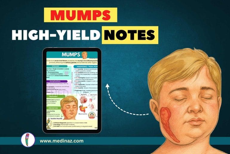 Mumps Symptoms, Etiology, Treatment - Medicine Notes